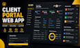 build client portal customer portal web app and dashboard
