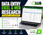 do data entry excel web research PDF conversion