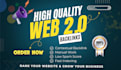 create 50 high authority web 2 0 backlinks for SEO
