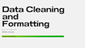 clean, format and prepare your data for analysis