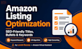 create SEO optimized amazon listing title bullets and backend keywords