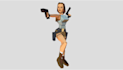 create psx in lowpoly 3d character model, animation in retro ps1, ps2, n64, y2k