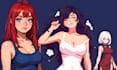 draw a pixel art portrait, pixel art background, illustration character design