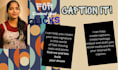 do creative caption writing