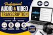 transcribe english audio and video accurately