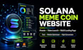 build a solana meme coin presale website and token launch page