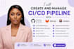 create and manage cicd pipeline with github acction, cicd, gitlab, jenkins