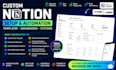 custom notion template, notion dashboard and notion automation expert notion