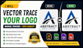 manually vectorize and redraw your logo