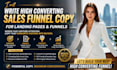write high converting sales funnel copy for landing pages and funnels