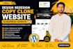 design redesign copy clone website wordpress website