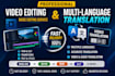 professional transcription and basic video editer