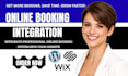 integrate online appointment booking system into your squarespace or wix website