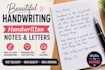 do writing handwriting notes, letters, customized handwriting documents