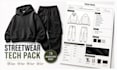 create fashion tech pack, technical drawing and clothing sewing pattern