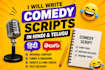 write funny youtube comedy scripts in hindi and telugu