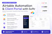 build airtable database automation dashboard and softr client portal