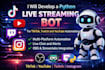develop social media, twitter bot, instagram bot, youtube bot, tiktok bot