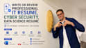 write or review professional IT resume, cyber security, data science resume