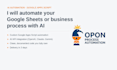 automate your google sheets or business process with ai