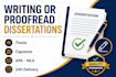 proofread dissertations, theses, capstones, and academic papers