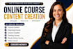 create online course content, curriculum, slides and lms upload for coaches