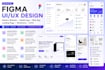 do figma ui ux design modern website mobile web app landing page wireframe kit