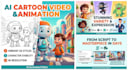 create custom pixar style ai cartoon video and professional ai animation