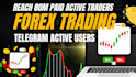hit 1m organic telegram promotion, telegram ads crypto telegram forex promotion