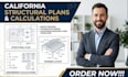 design california structural plans and load bearing calculations for adu