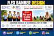 design professional flex banner, vinyl banner, hoarding