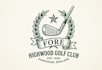 create a modern golf logo for business tournament or apparel