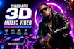 create cinematic 3d music video and animated music visuals