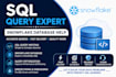 write sql queries in snowflake database