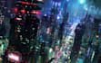 design cyberpunk futuristic city illustration