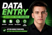 do fast and accurate data entry and excel work