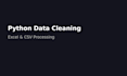 clean process and format excel CSV data using python