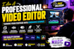 professional video editor with colour grading