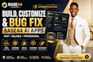 build, customize and bug fix base44 ai apps ai automation