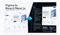 convert figma to a responsive react or next js website with tailwind CSS