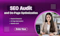 do a full SEO audit and on page optimization