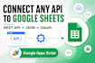 integrate apis with google sheets using apps script