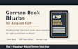 write a compelling german book blurb for amazon KDP