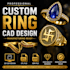 create custom 3d ring cad design for jewelry manufacturing
