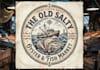 do retro seafood, oyster, or fish logo design