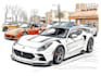 sketch cars with coffee