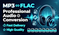 convert mp3 to flac, wav, aac, m4a and any audio format