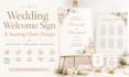 design elegant wedding welcome sign and seating chart
