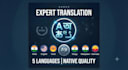 provide professional translation in 6 languages