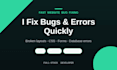 fix bugs in your website